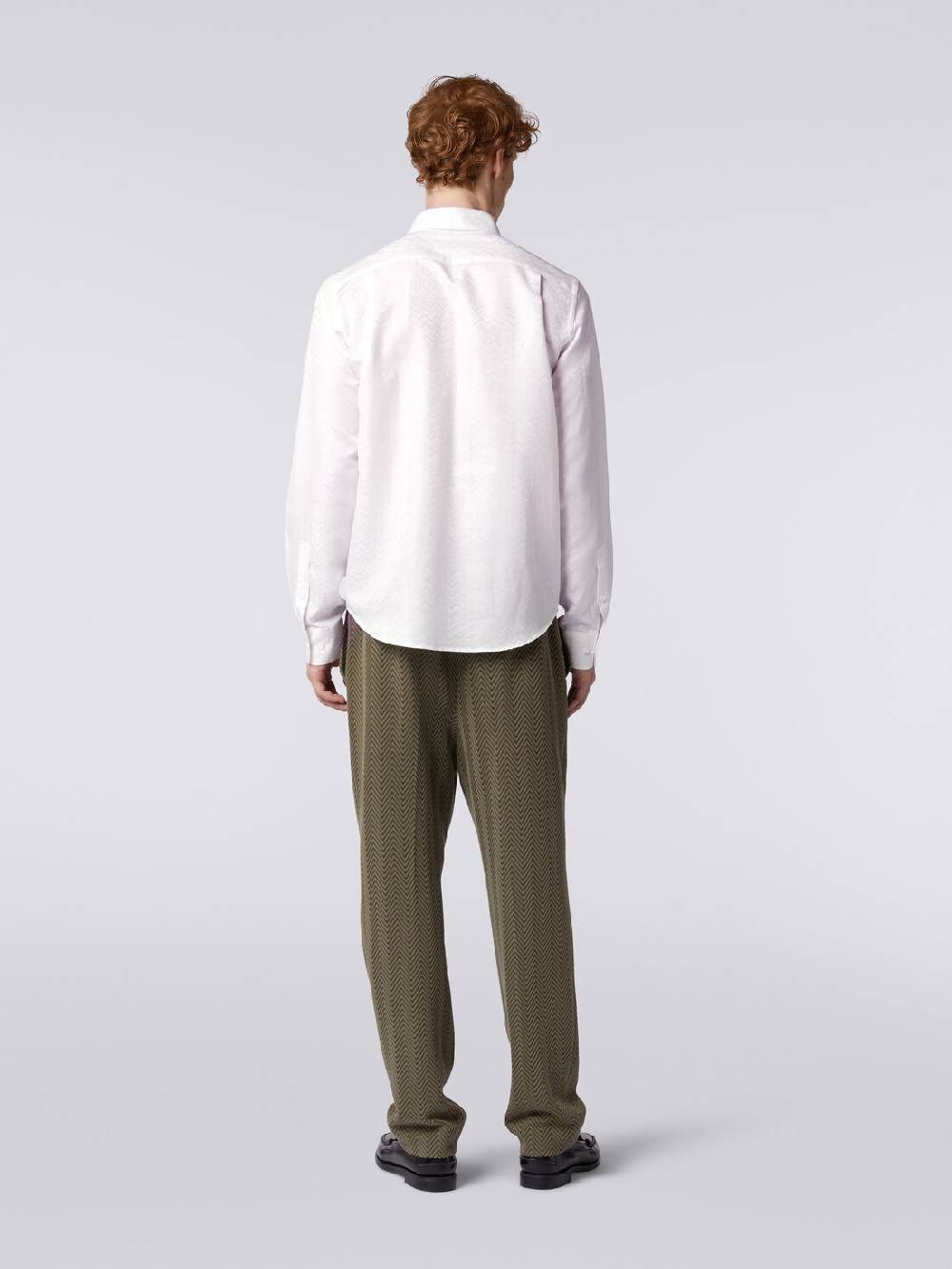 Missoni Camicia a maniche lunghe in misto cotone con motivo zig zag Negozi Online