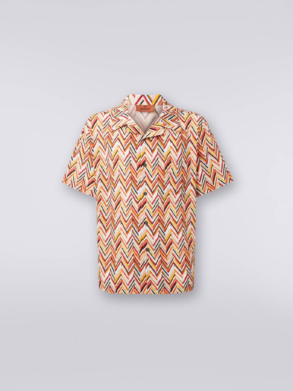 Missoni Camicia a maniche corte in viscosa con stampa zig zag Consegna Veloce