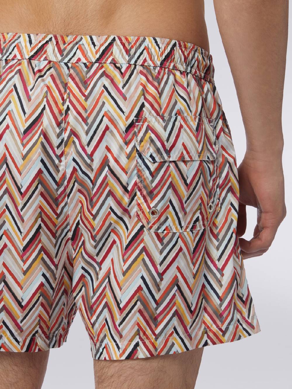 Missoni Boxer mare con stampa zig zag effetto spennellate Promozione Limitata