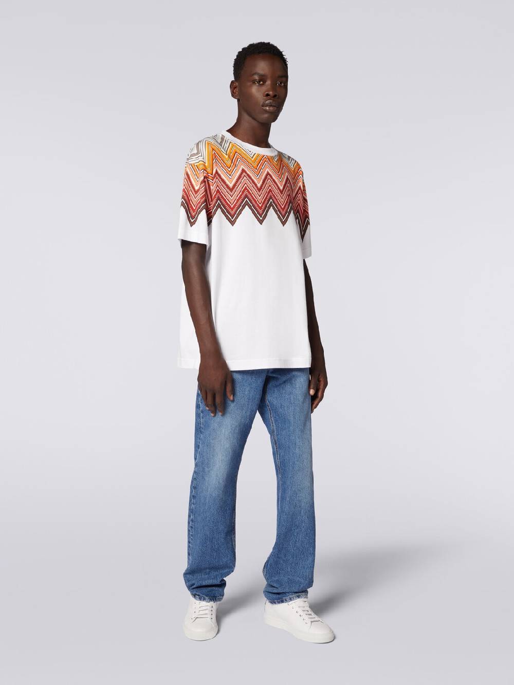 Missoni T-shirt oversize in cotone con stampa macro zig zag