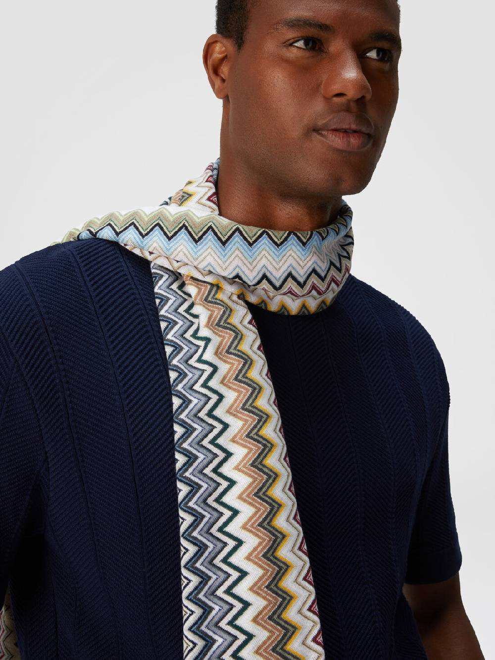 Missoni Sciarpa in maglia di cotone chevron Affare Del Giorno