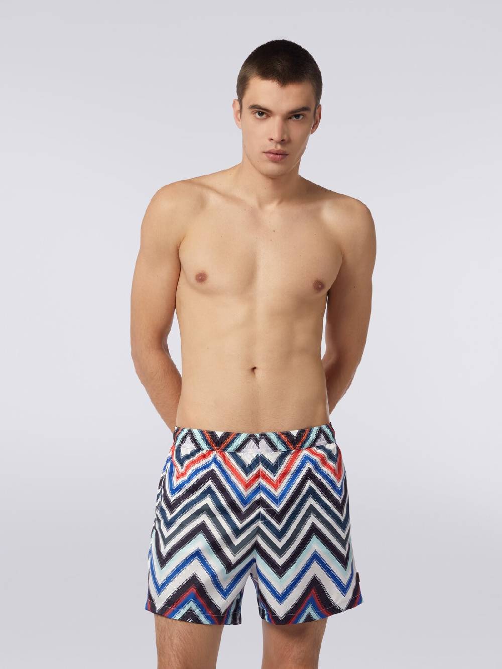 Missoni Boxer mare in nylon con macro-zig zag in gradazione Offerta