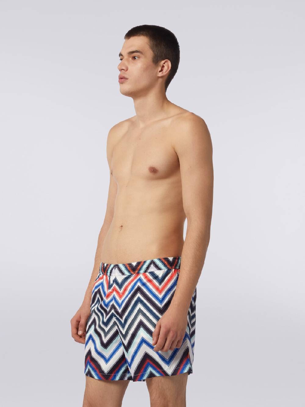 Missoni Boxer mare in nylon con macro-zig zag in gradazione Offerta