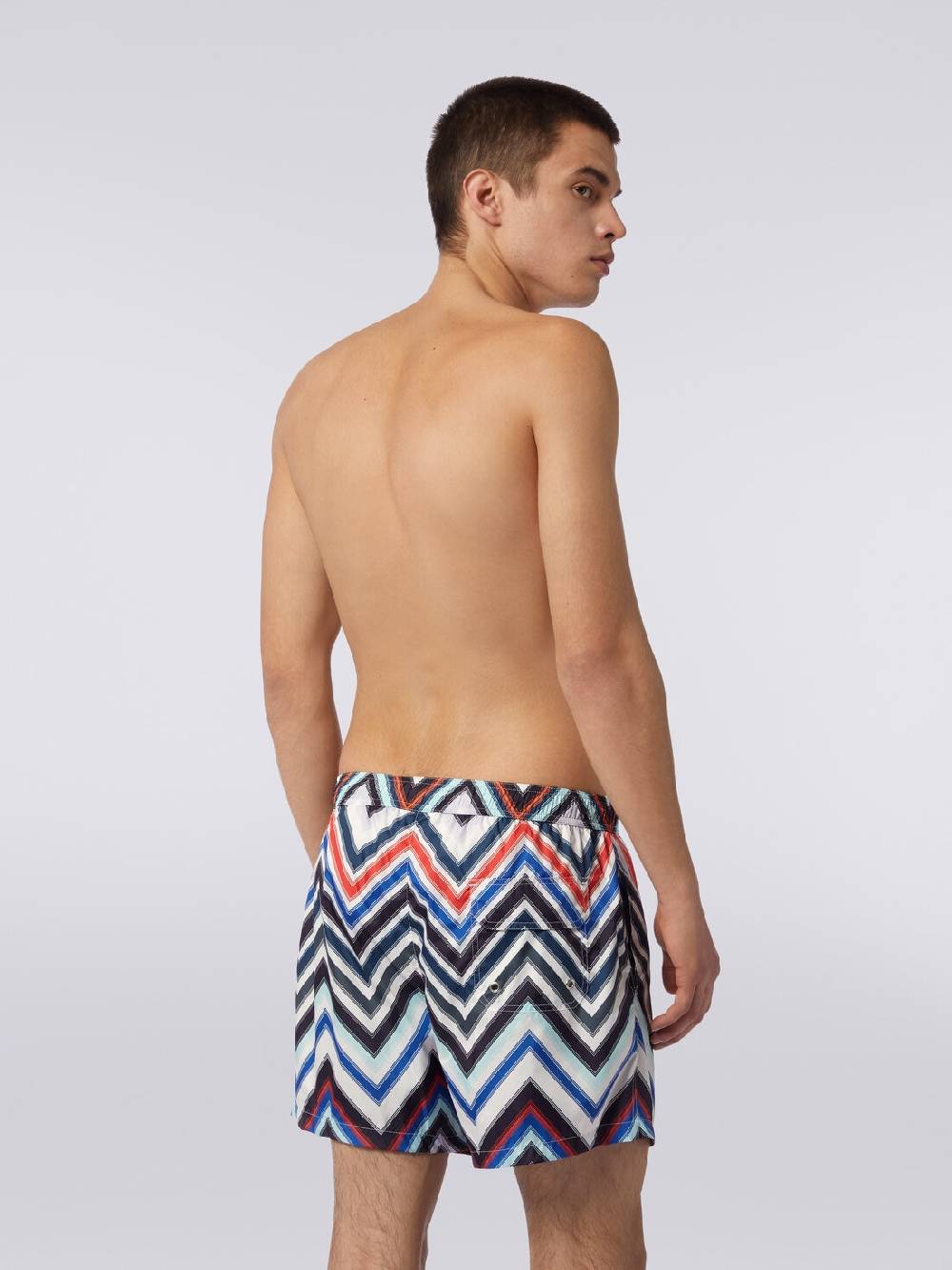 Missoni Boxer mare in nylon con macro-zig zag in gradazione Offerta