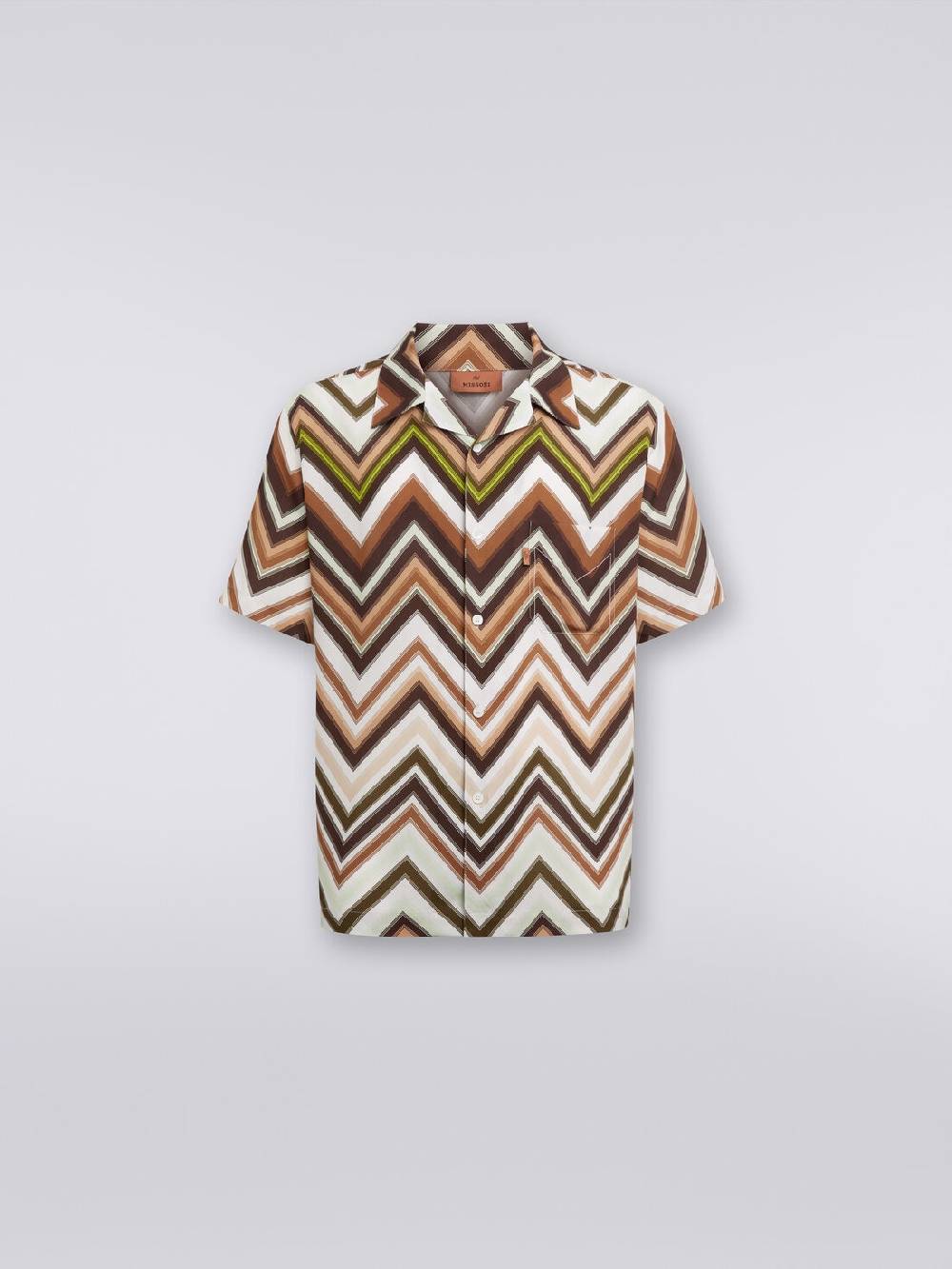 Missoni Camicia a maniche corte in viscosa con stampa chevron Economico
