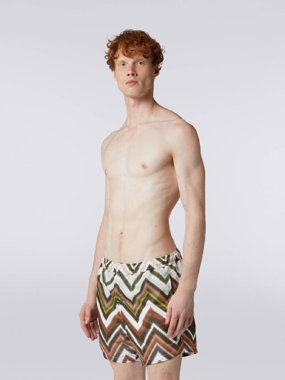 Missoni Boxer mare in nylon con macro-zig zag in gradazione Online
