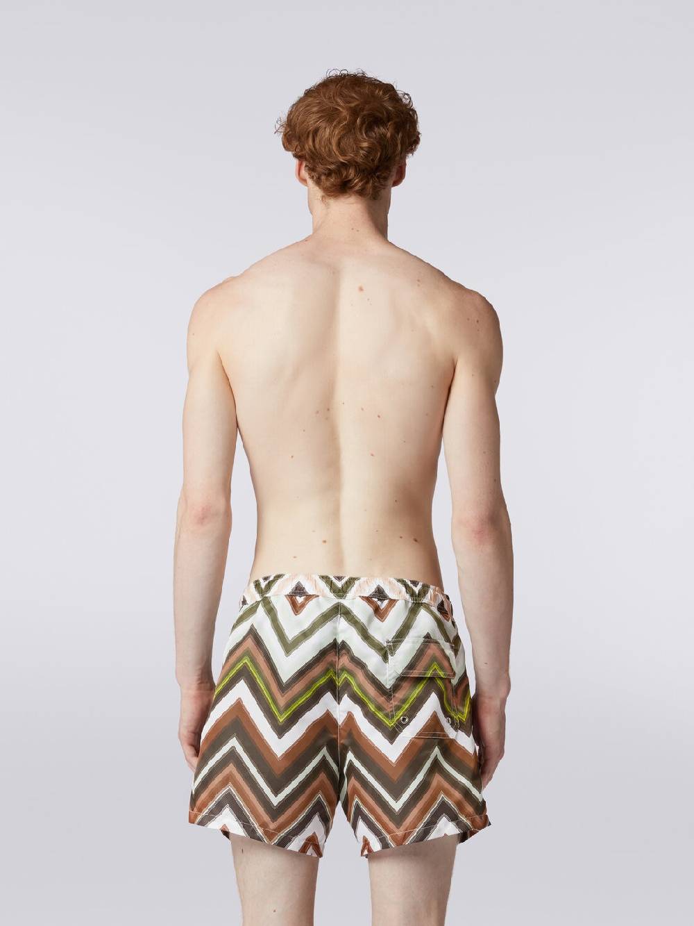 Missoni Boxer mare in nylon con macro-zig zag in gradazione Online