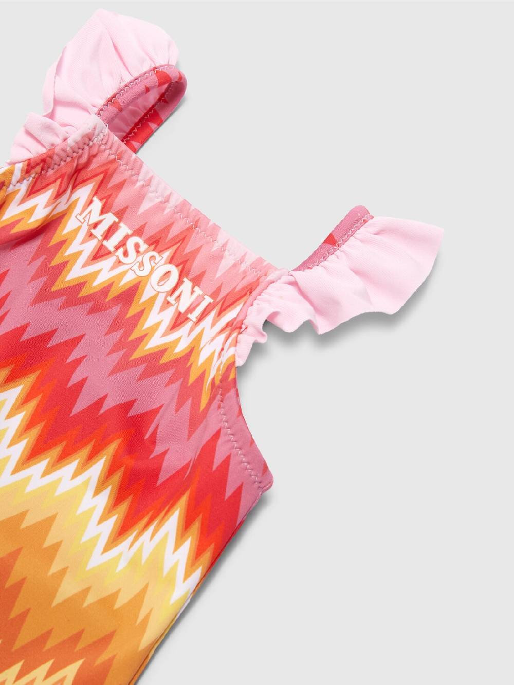 Missoni Costume intero chevron con volant e logo Hotsell