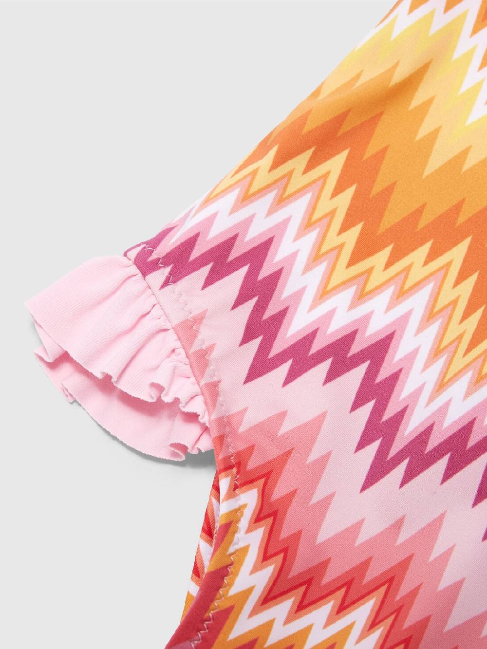 Missoni Costume intero chevron con volant e logo Hotsell