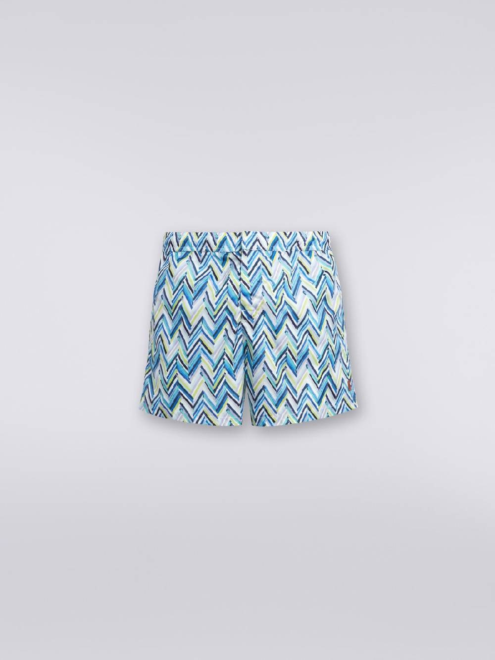 Missoni Boxer mare con stampa zig zag effetto spennellate Qualità