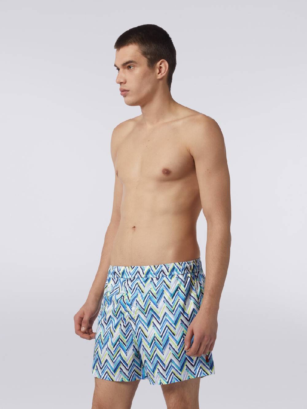 Missoni Boxer mare con stampa zig zag effetto spennellate Qualità