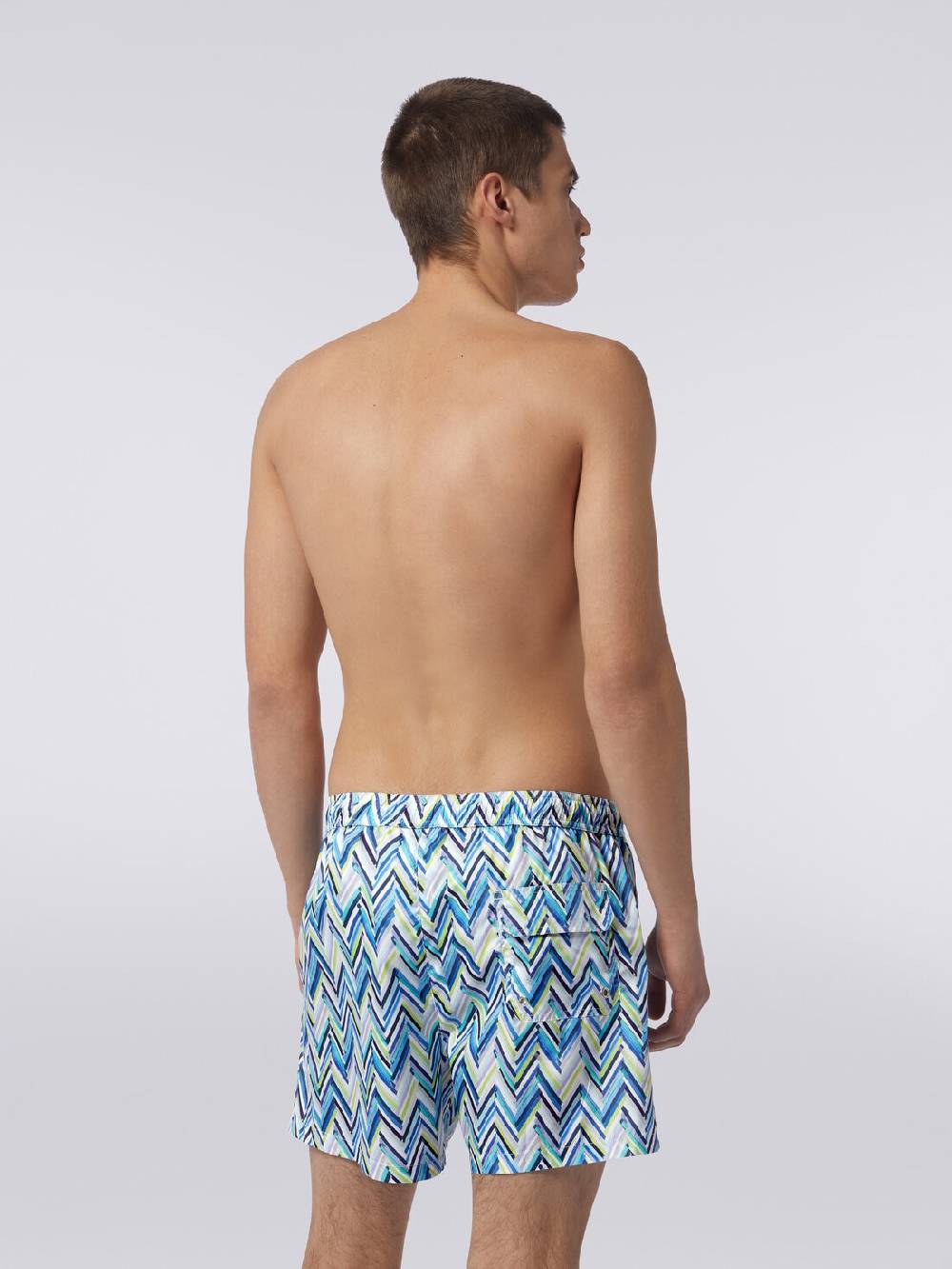 Missoni Boxer mare con stampa zig zag effetto spennellate Qualità