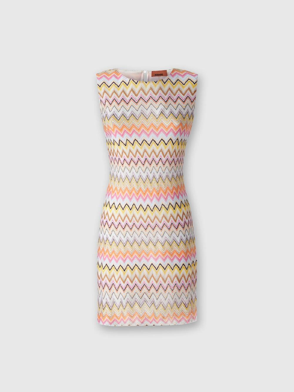 Missoni Mini-abito senza maniche in viscosa zig zag Promozione Limitata