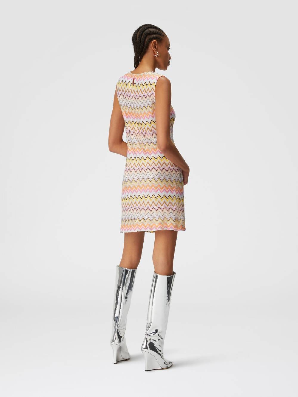 Missoni Mini-abito senza maniche in viscosa zig zag Promozione Limitata