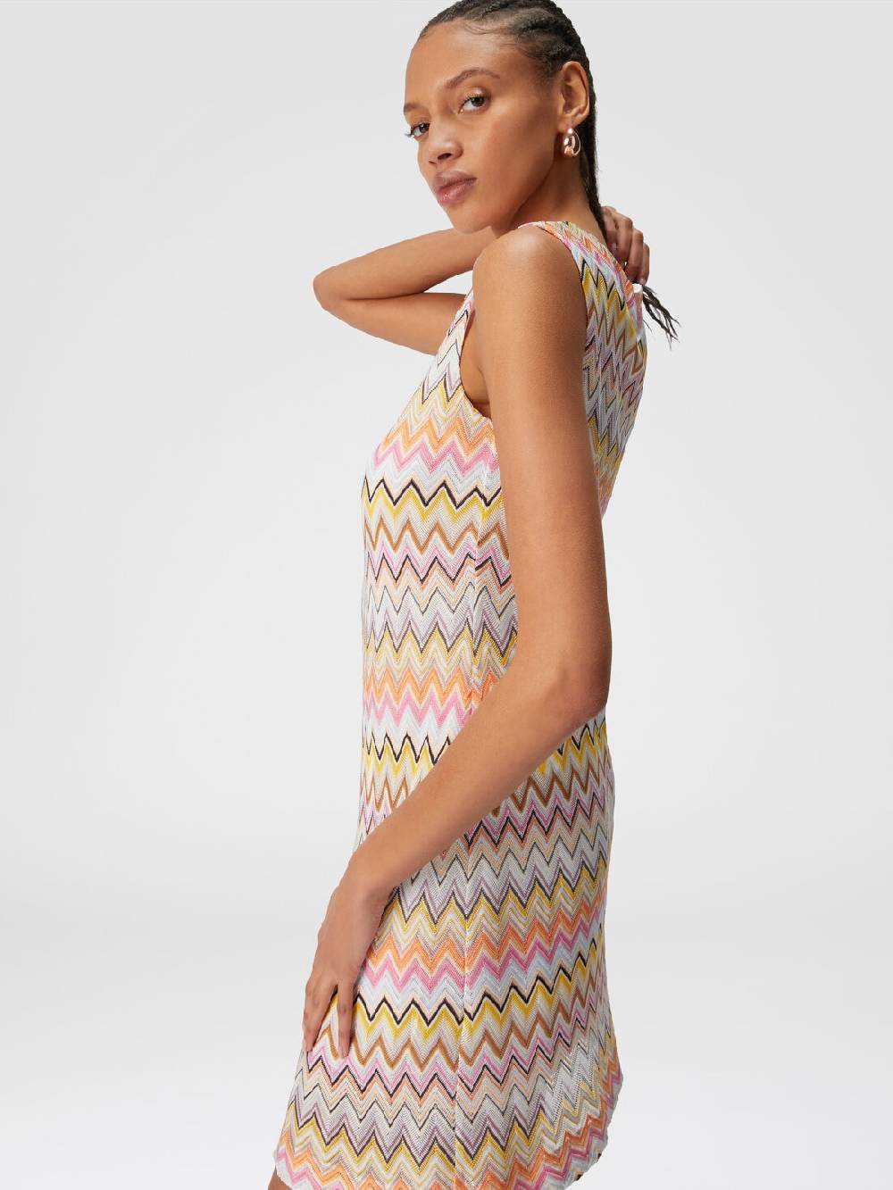 Missoni Mini-abito senza maniche in viscosa zig zag Promozione Limitata