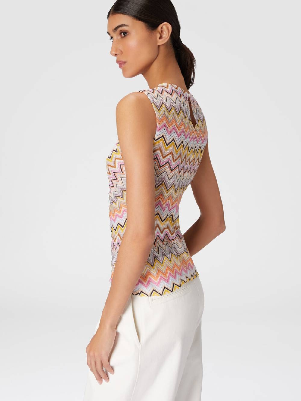 Missoni Top senza maniche con scollatura arricciata Fino Al -60%