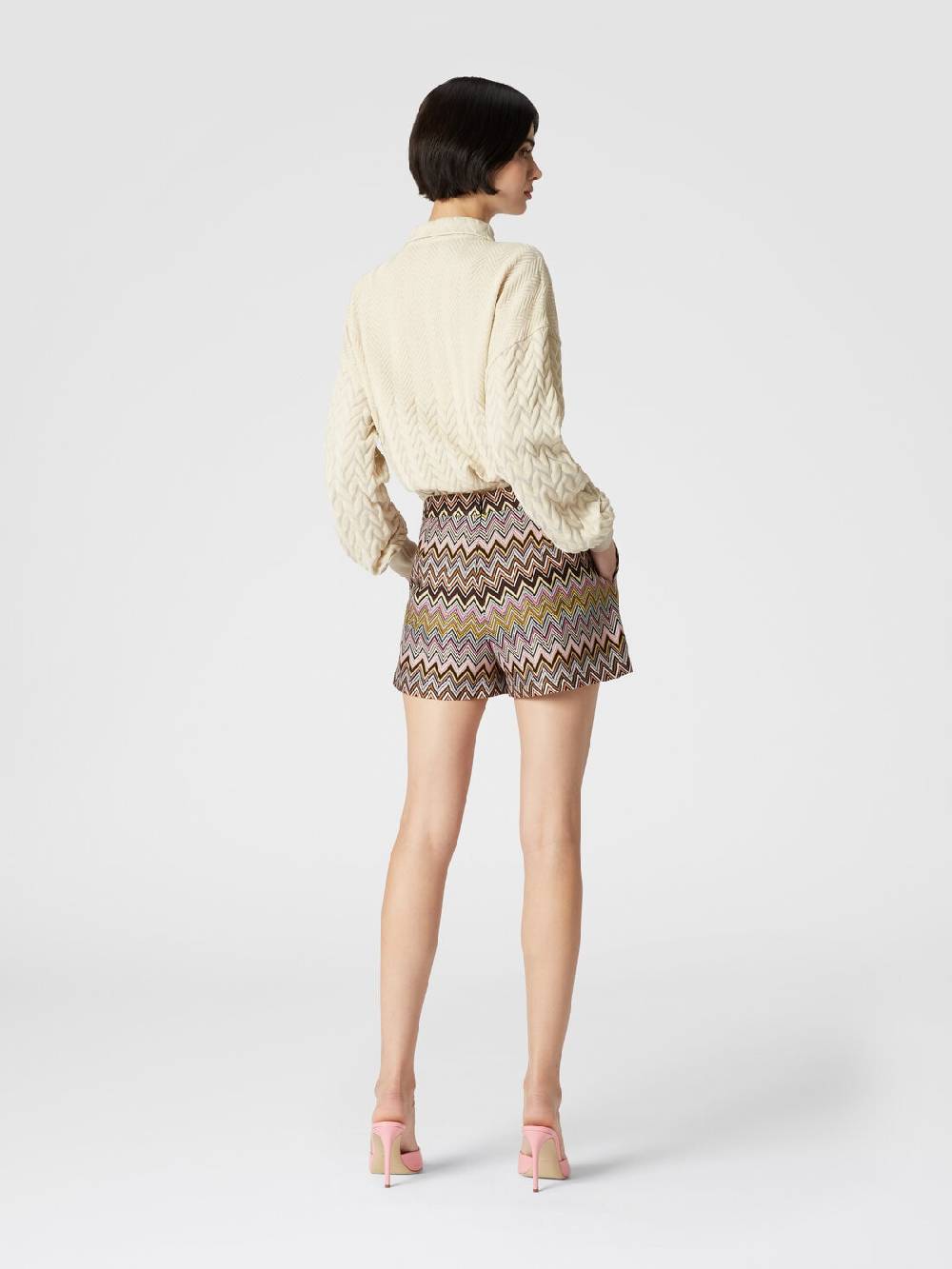 Missoni Polo a maniche lunghe con chevron tono su tono Affare Del Giorno