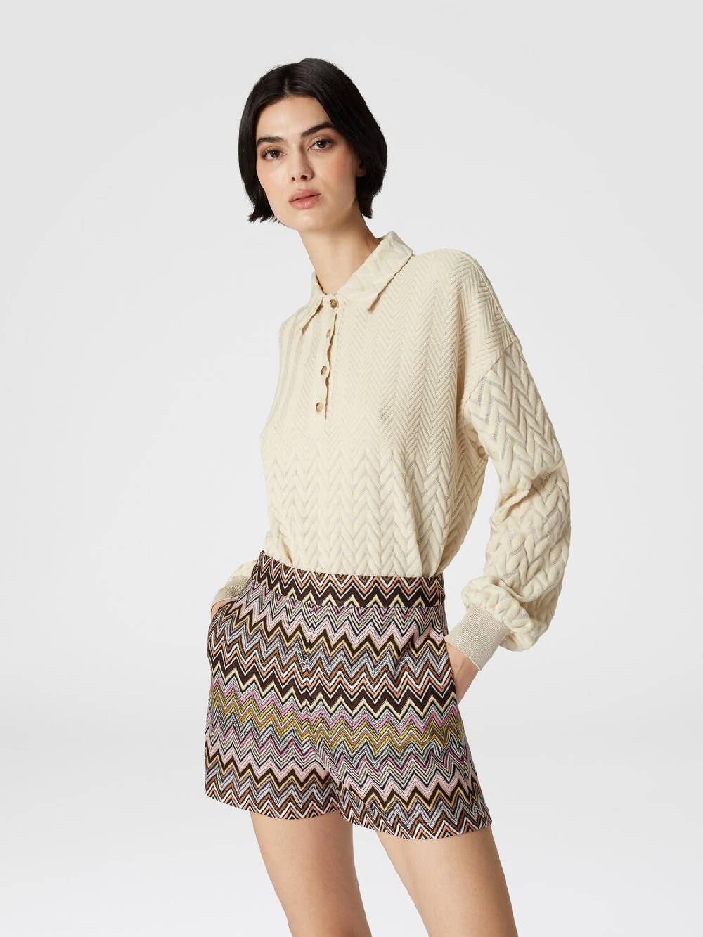 Missoni Shorts in viscosa zig zag Prezzo Ridotto