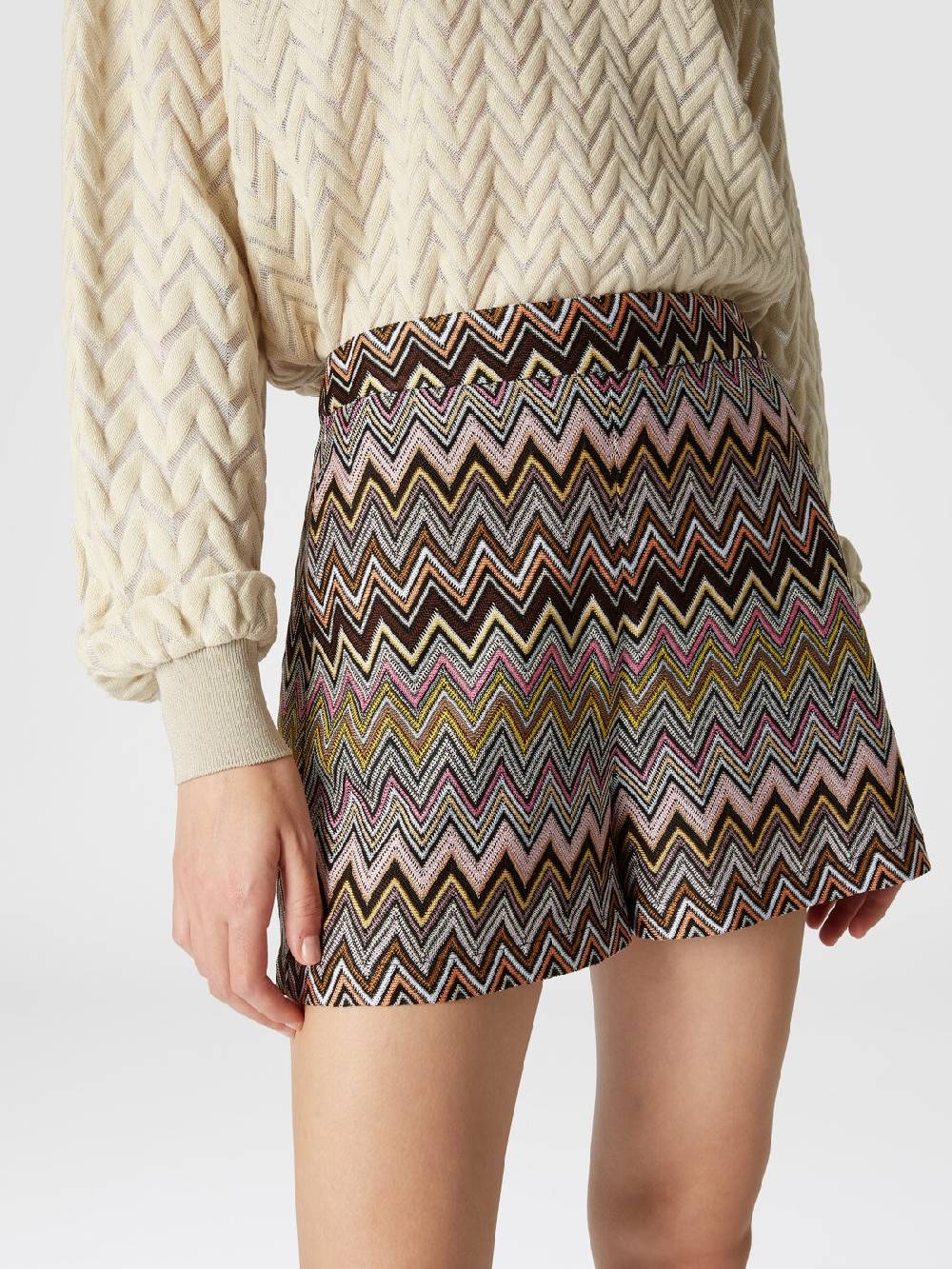 Missoni Shorts in viscosa zig zag Prezzo Ridotto