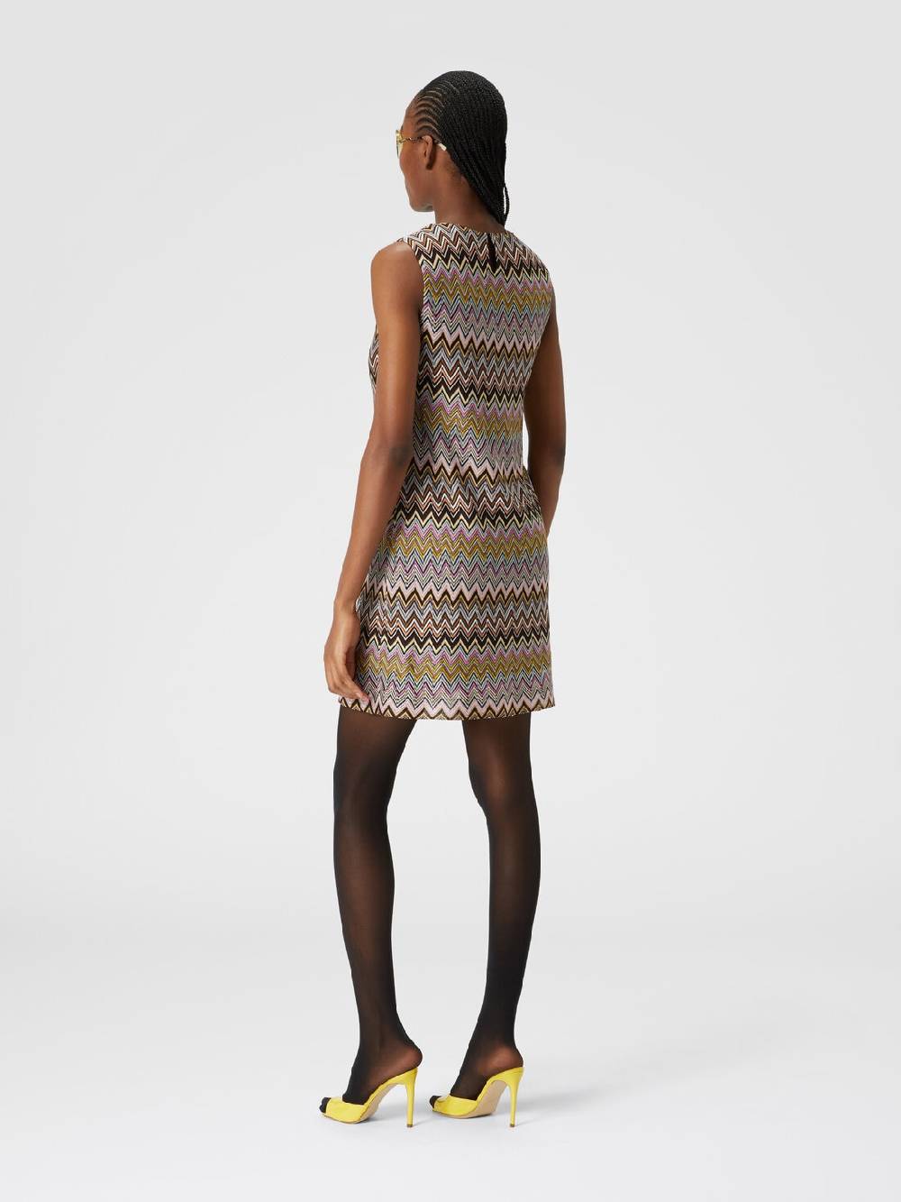 Missoni Mini-abito senza maniche in viscosa zig zag Sottocosto
