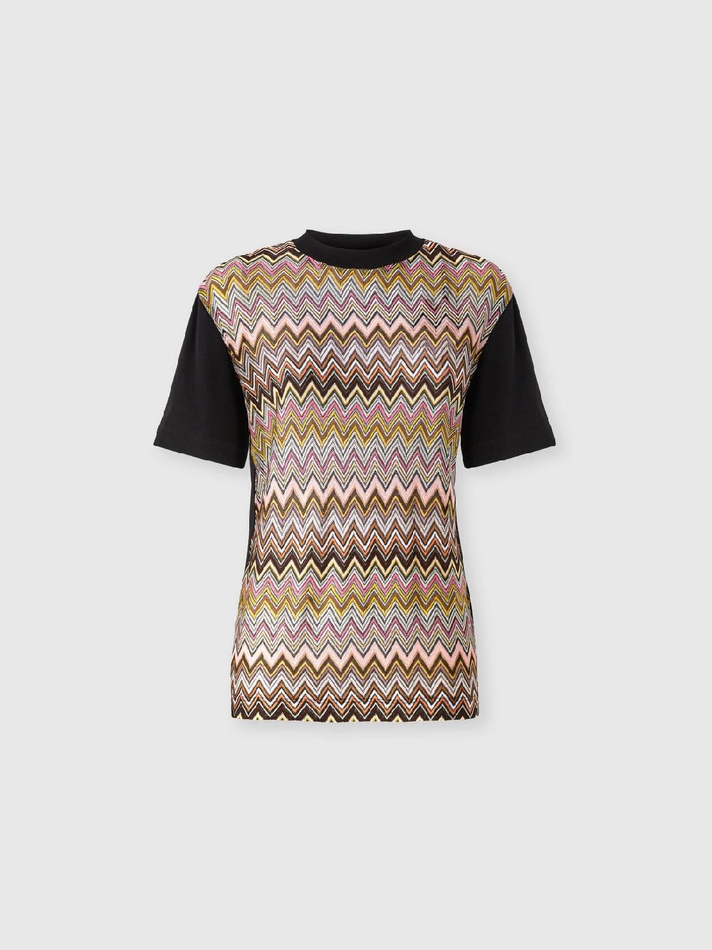 Missoni T-shirt in jersey di cotone con inserti chevron Convenienza