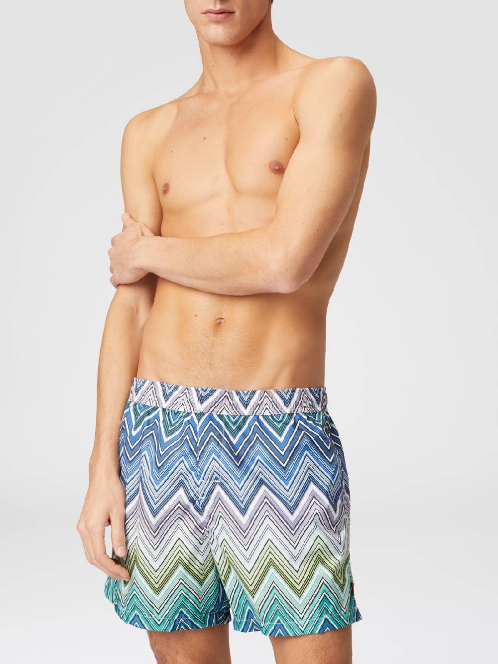 Missoni Boxer mare con stampa macro zig zag Presa