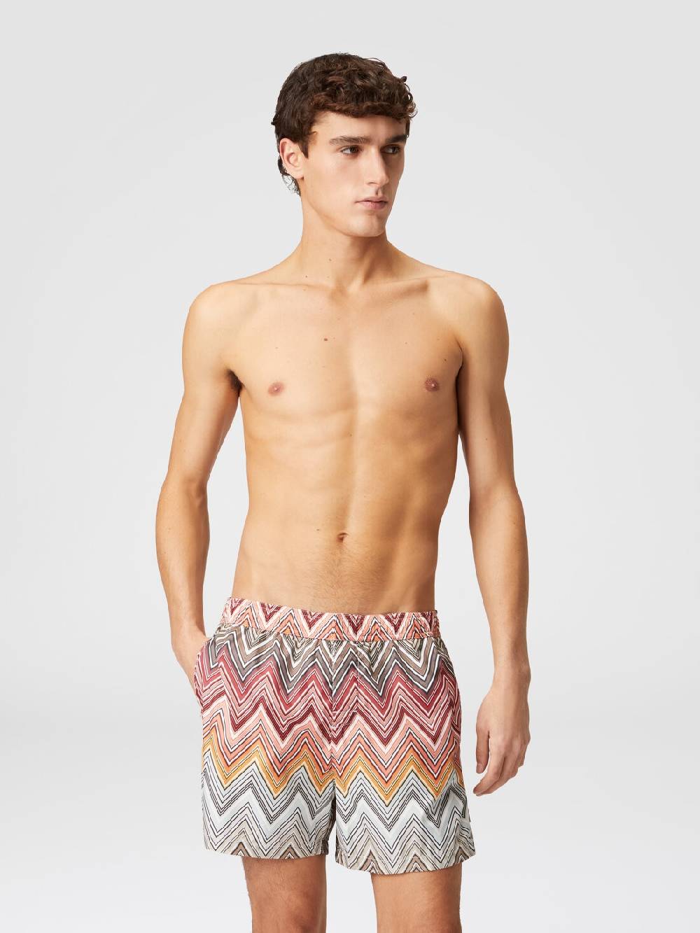 Missoni Boxer mare con stampa macro zig zag Sconto