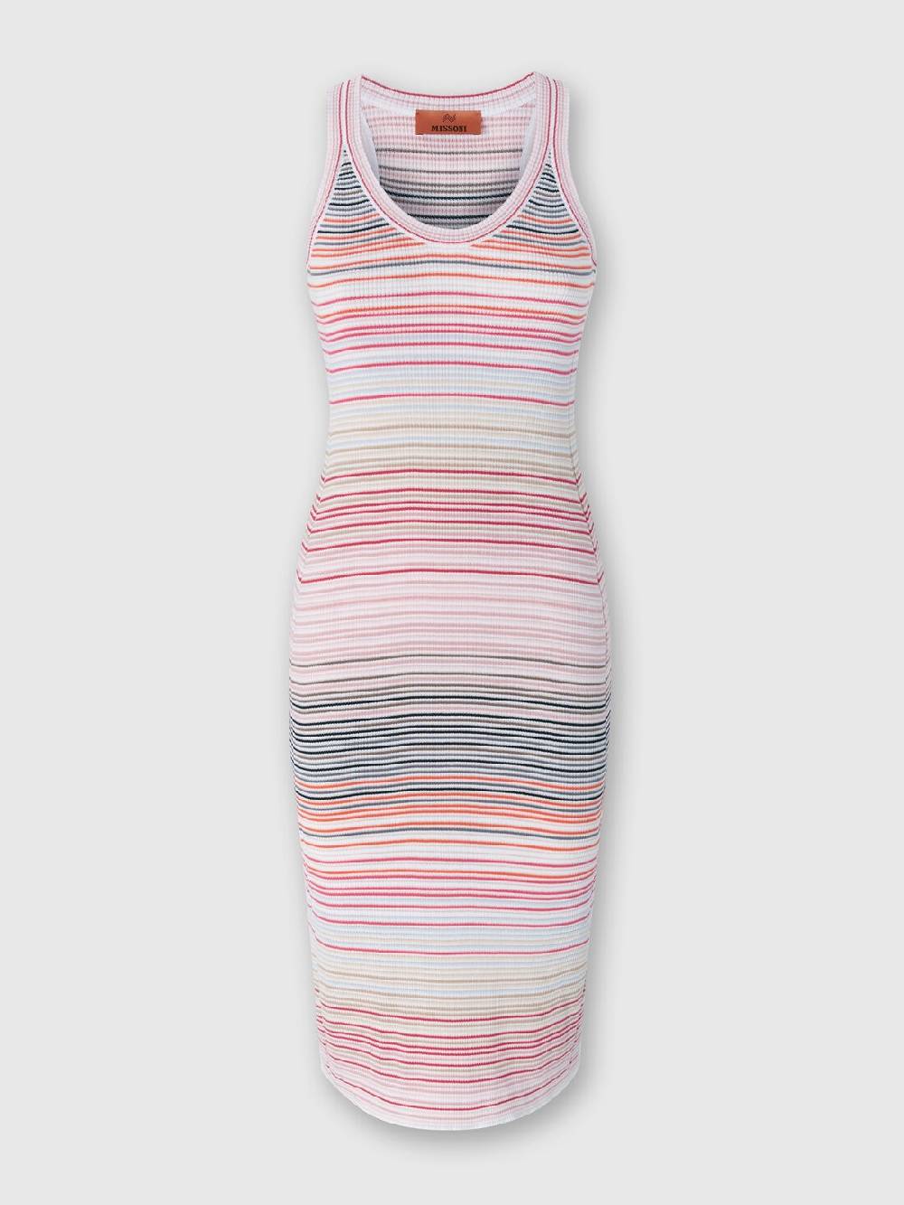 Missoni Abito lungo a righe in cotone e viscosa Offerta
