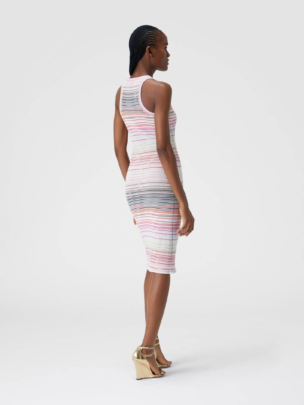 Missoni Abito lungo a righe in cotone e viscosa Offerta
