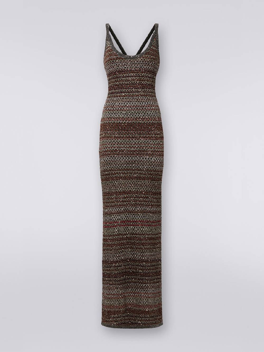 Missoni Abito lungo in maglia zig zag con trama effetto uncinetto Online