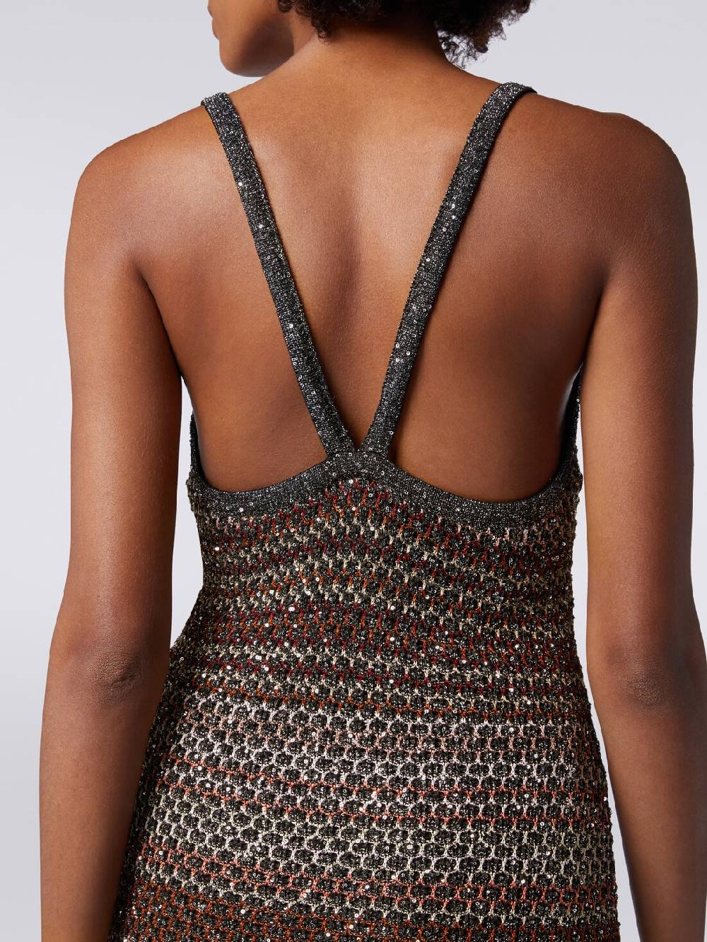 Missoni Abito lungo in maglia zig zag con trama effetto uncinetto Online