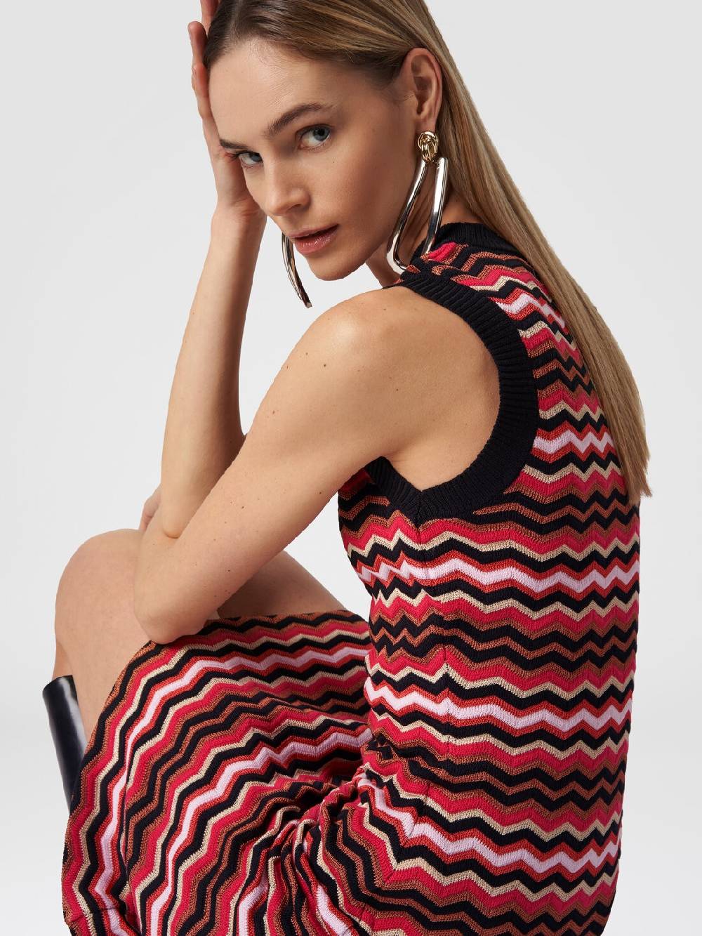 Missoni Abito senza maniche in maglia zig zag Vendite stagionali