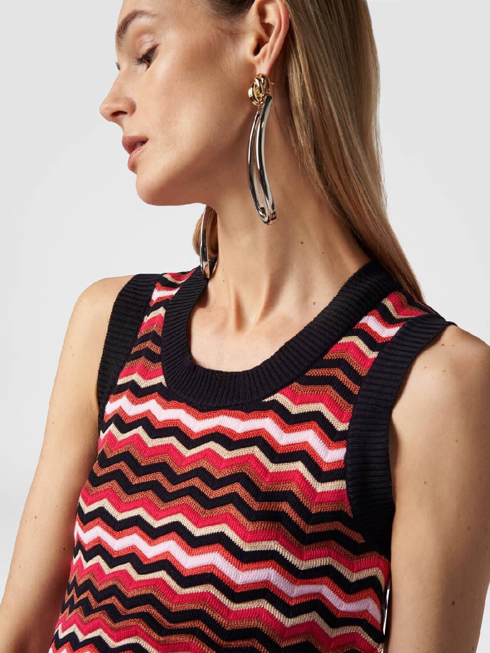 Missoni Abito senza maniche in maglia zig zag Vendite stagionali