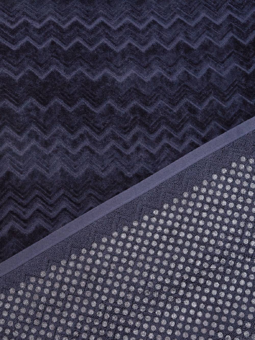Missoni Tappetino da bagno Chalk 60x90 cm in cotone zig zag Nuova