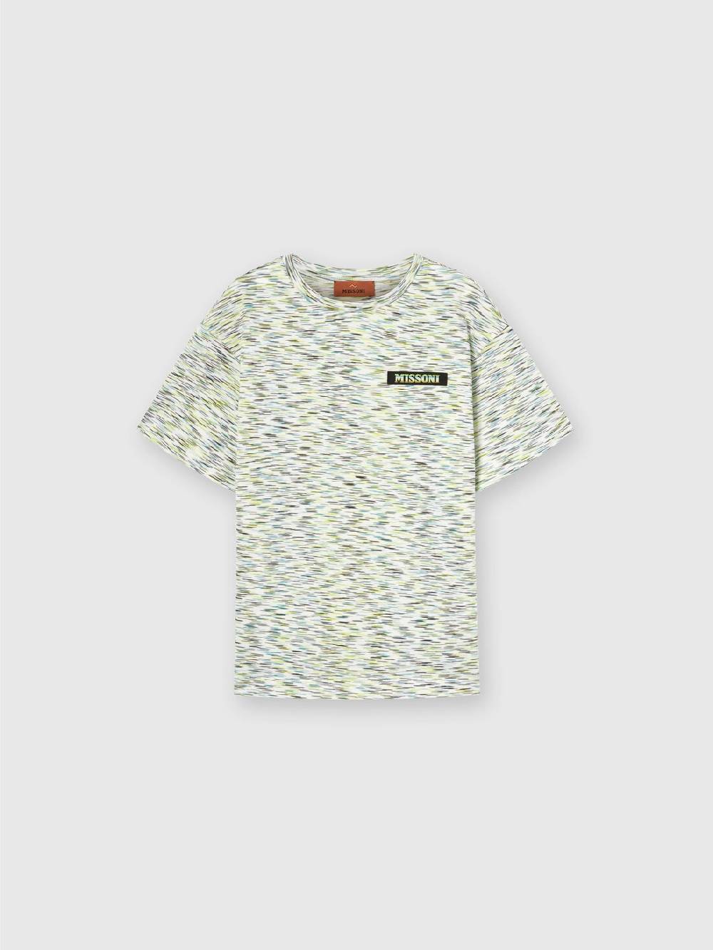 Missoni T-shirt in cotone fiammato con scritta logo Negozi Online