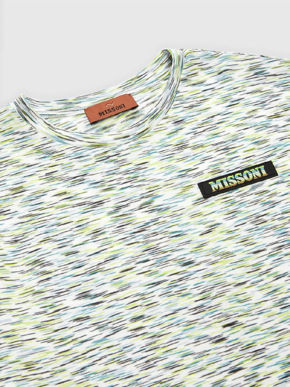 Missoni T-shirt in cotone fiammato con scritta logo Negozi Online