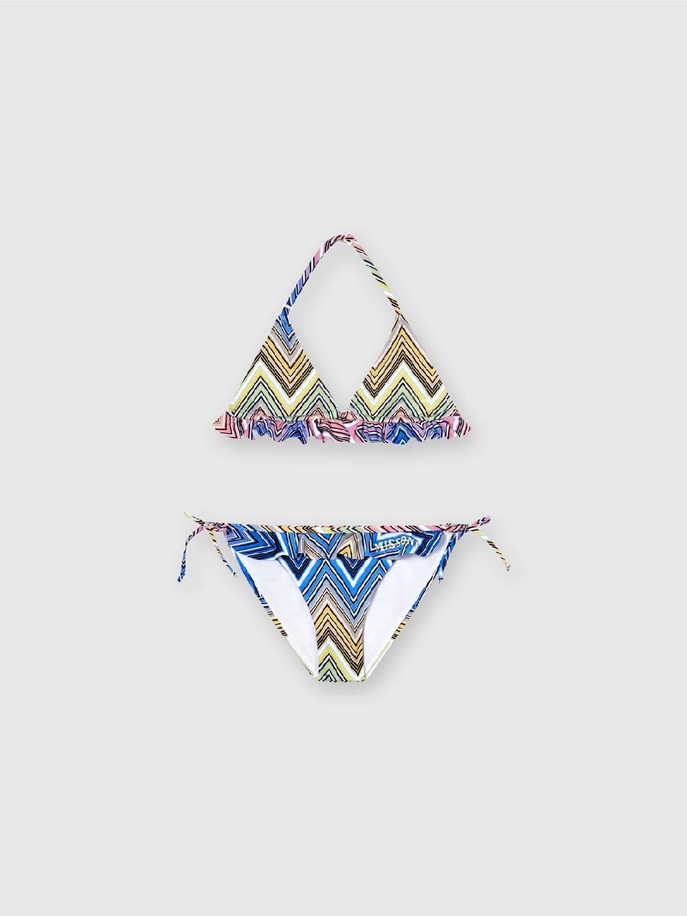 Missoni Bikini chevron con volant e scritta logo Shopping Online