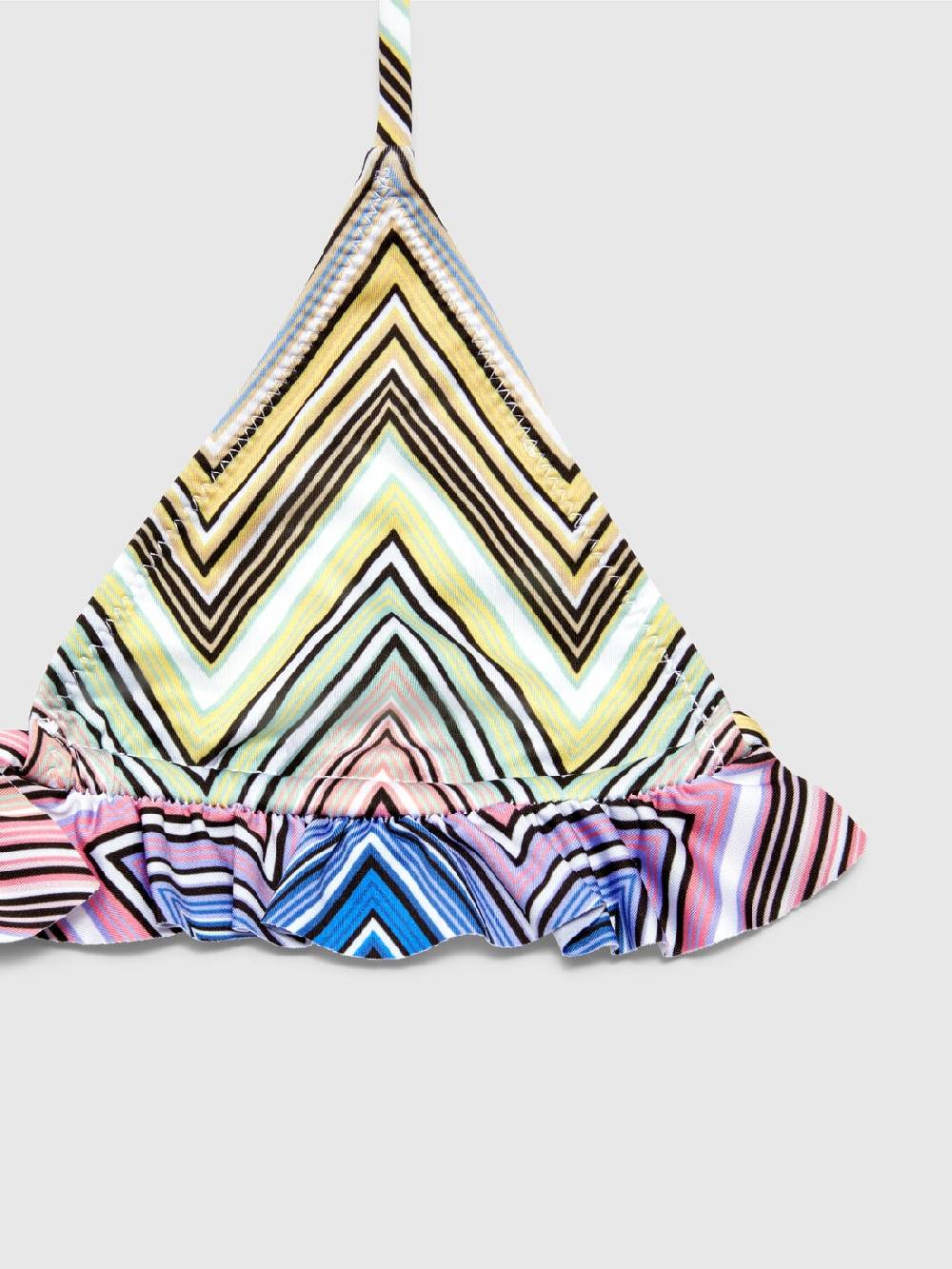 Missoni Bikini chevron con volant e scritta logo Shopping Online