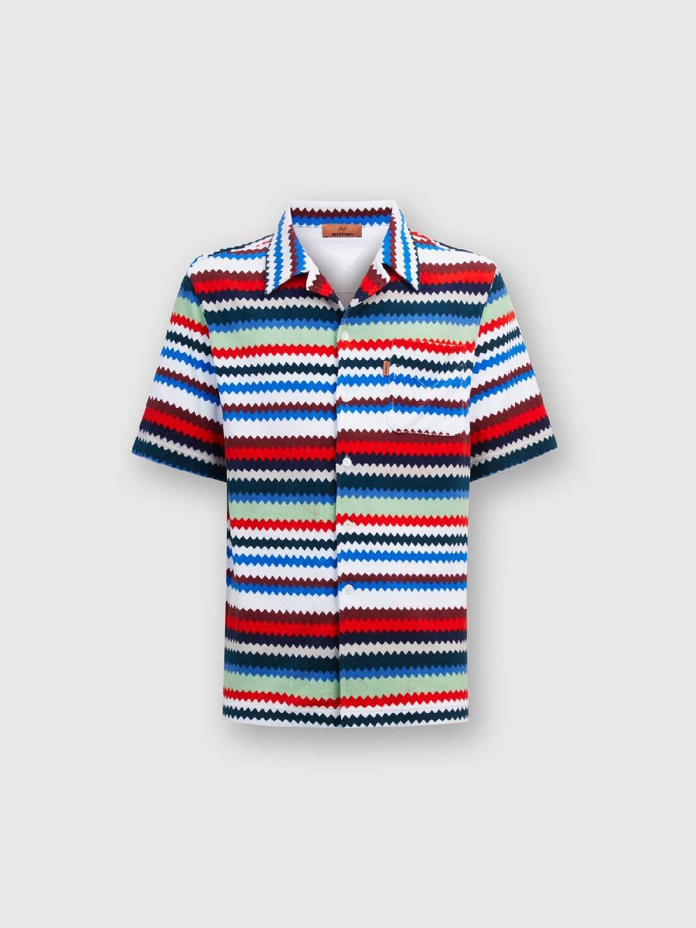 Missoni Camicia a maniche corte modello bowling in spugna zig zag Novità