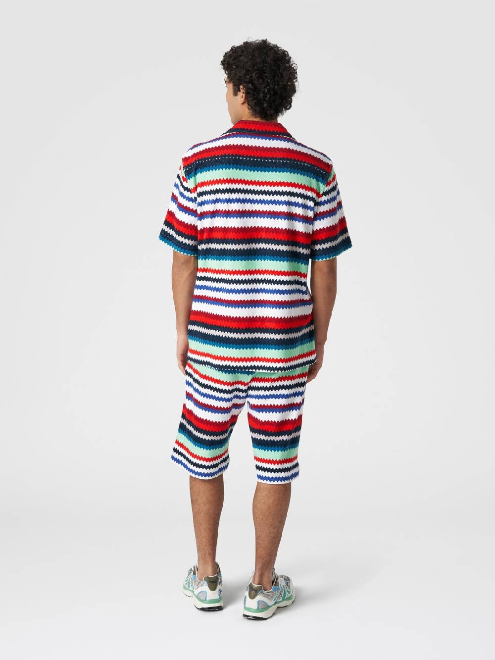 Missoni Camicia a maniche corte modello bowling in spugna zig zag Novità