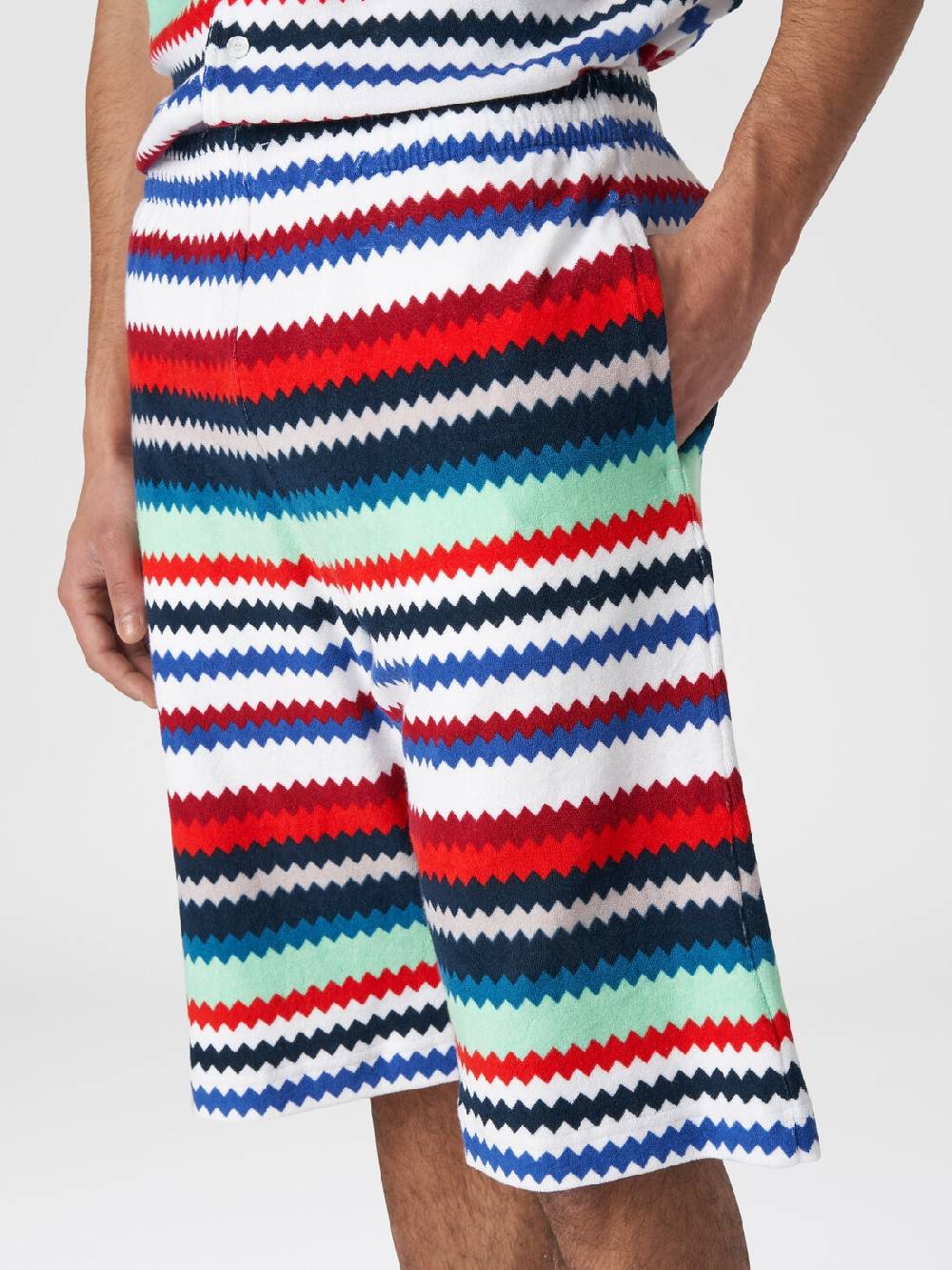 Missoni Shorts in spugna stampa zig zag Presa