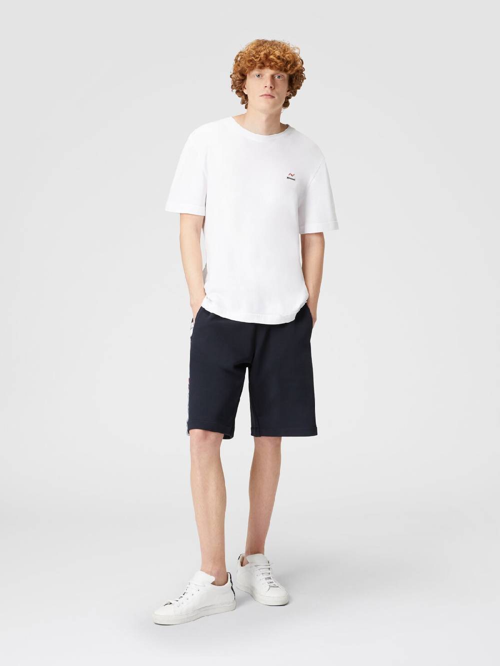 Missoni Shorts in cotone con inserti chevron