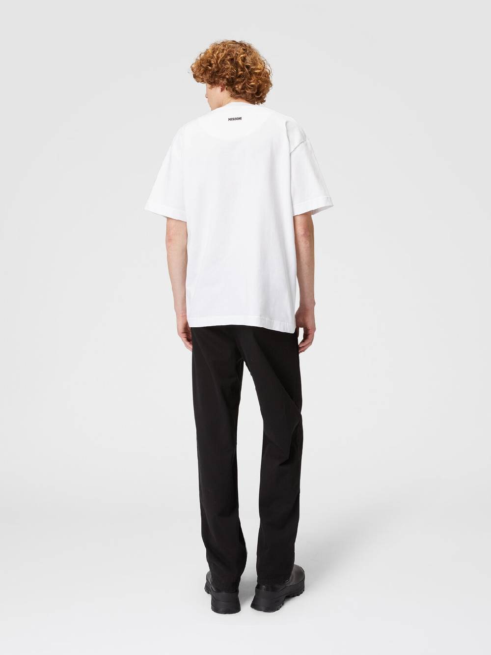 Missoni T-shirt in jersey di cotone con ricamo zig zag Offerta