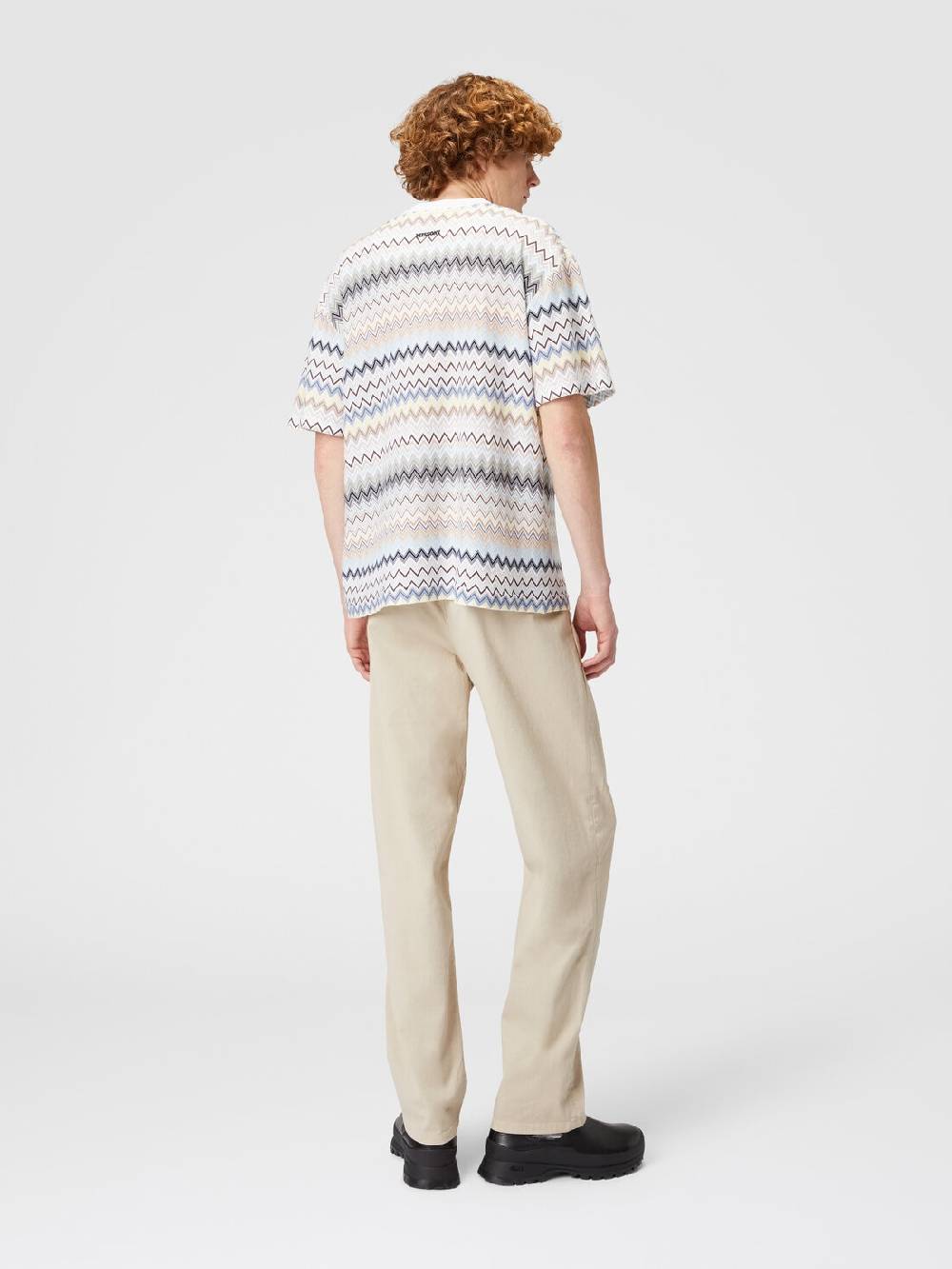 Missoni T-shirt con motivo zig zag e logo posteriore Economico