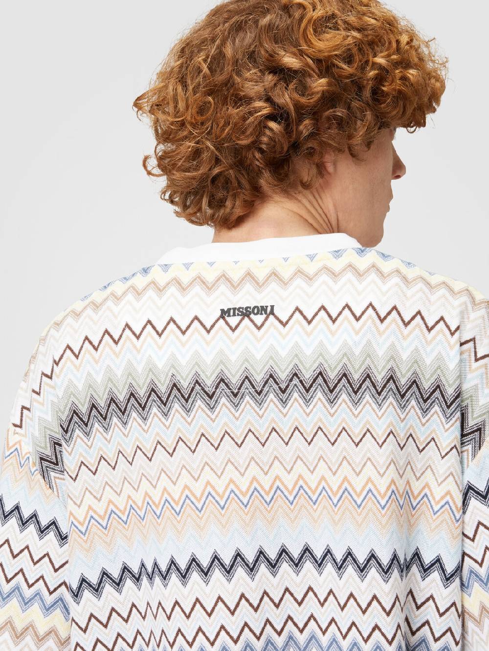 Missoni T-shirt con motivo zig zag e logo posteriore Economico