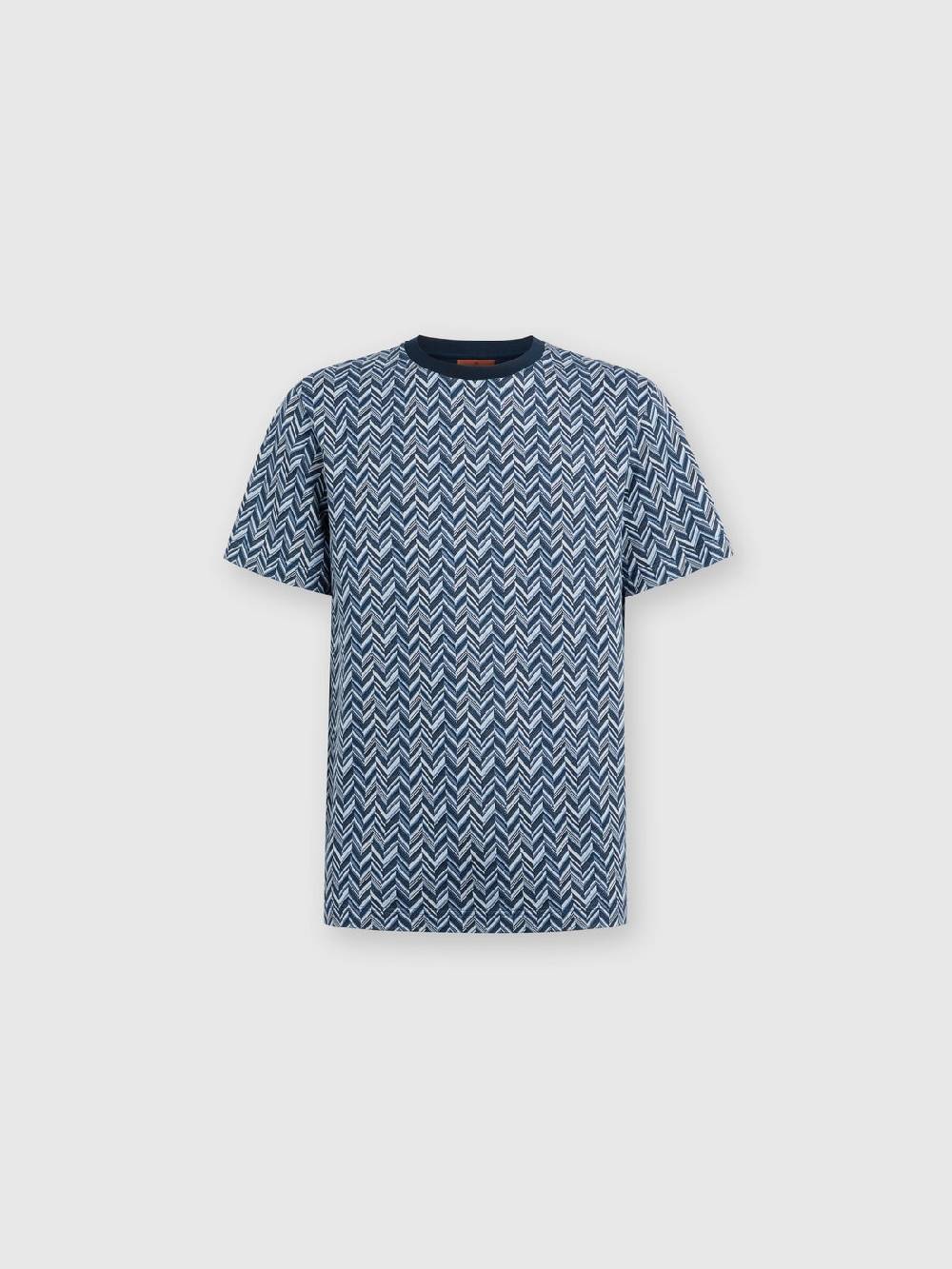 Missoni T-shirt in jersey di cotone jacquard zig zag Fino al 60% di sconto
