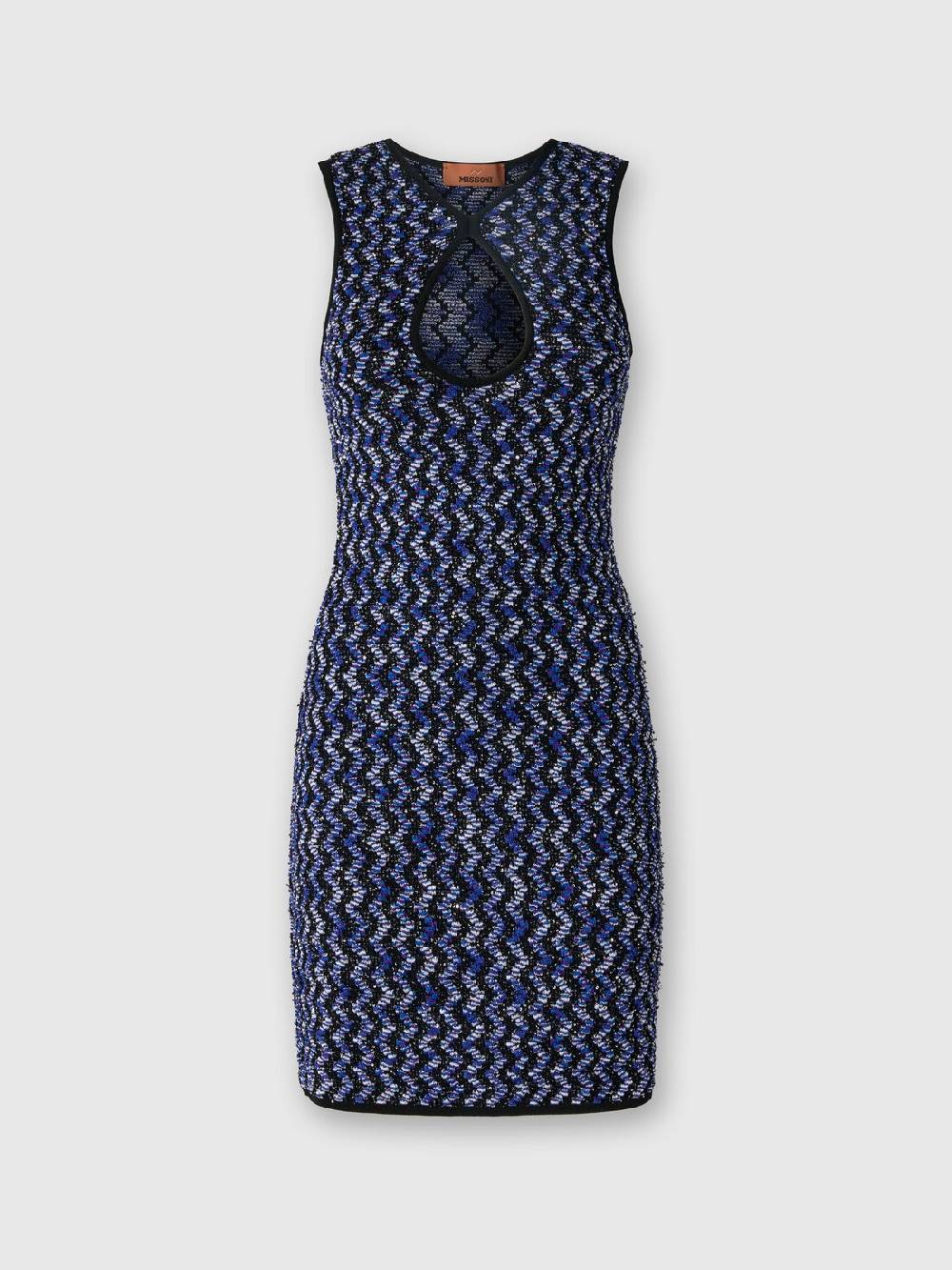 Missoni Mini-abito senza maniche zig zag con paillettes Outlet