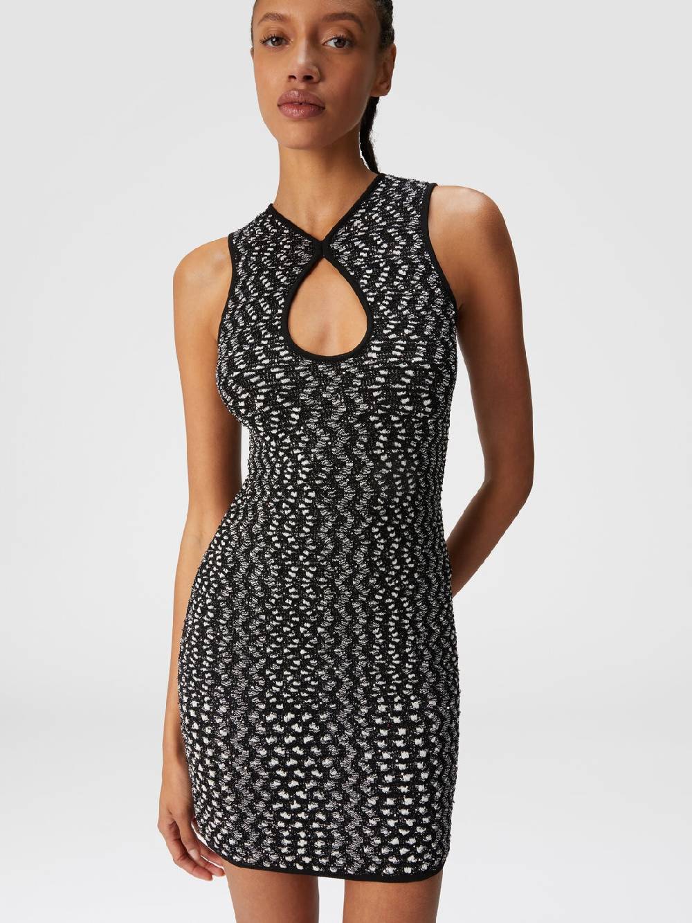 Missoni Mini-abito senza maniche zig zag con paillettes Only for today