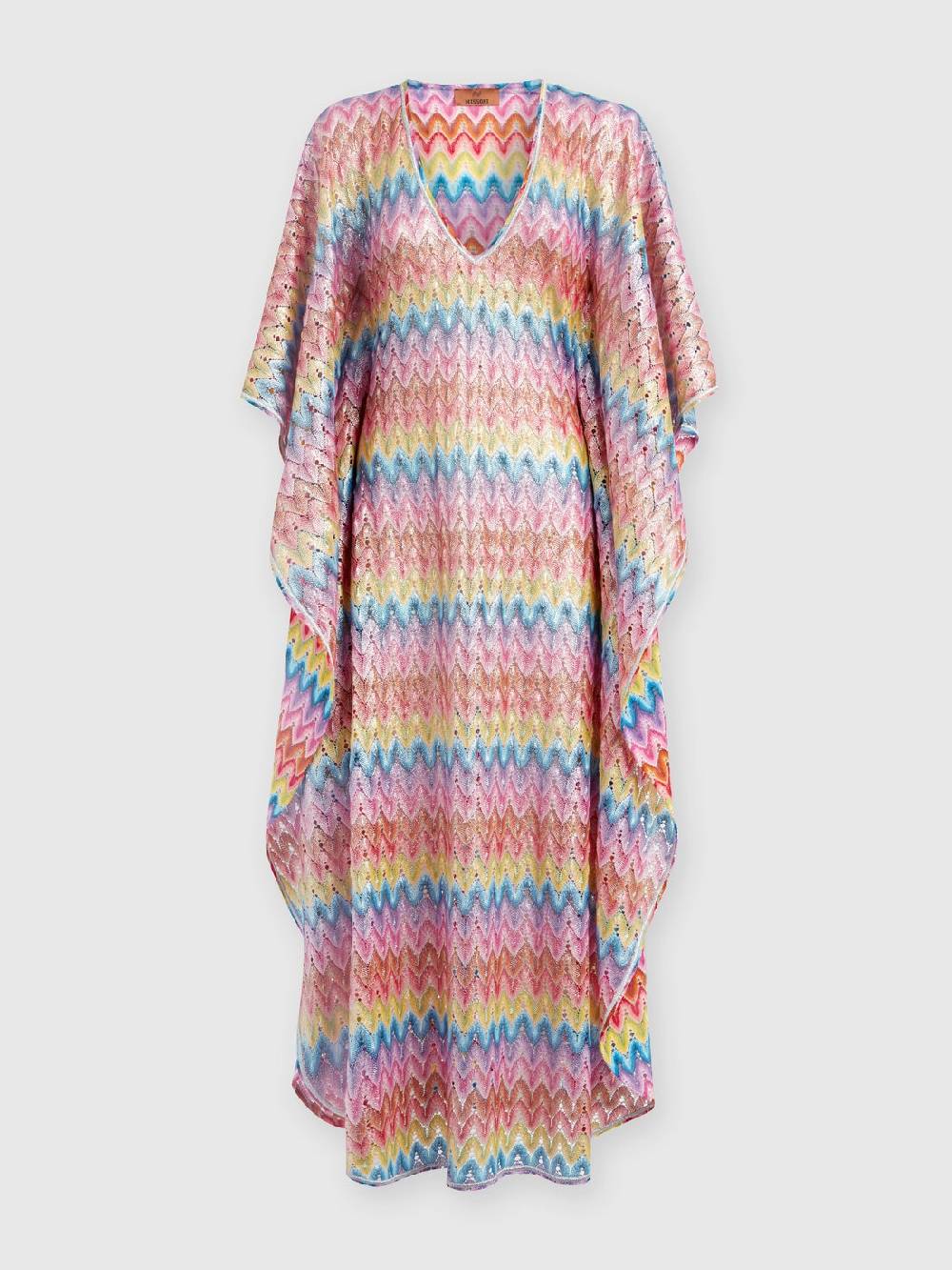 Missoni Caftano copricostume lungo in pizzo spalmato Saldi