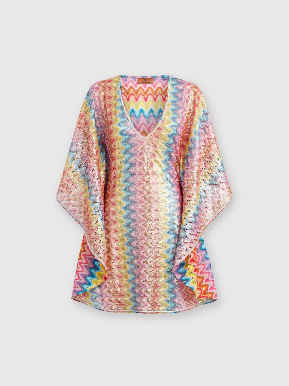 Missoni Caftano copricostume corto in pizzo spalmato Offerte